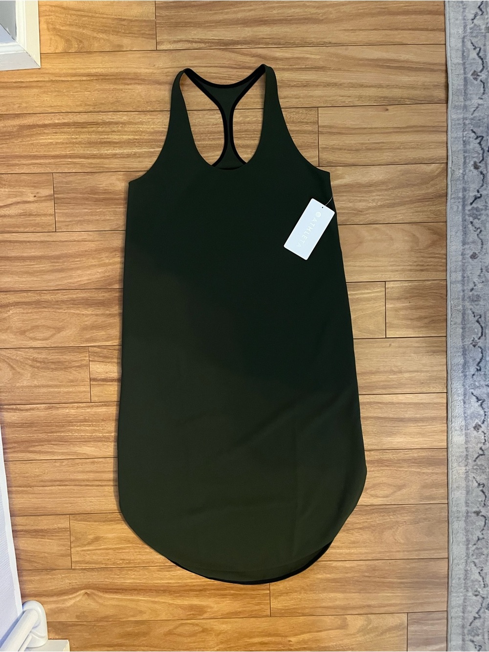 NWT Athleta Illuminate Dress Olive Green - Picture 3 of 6